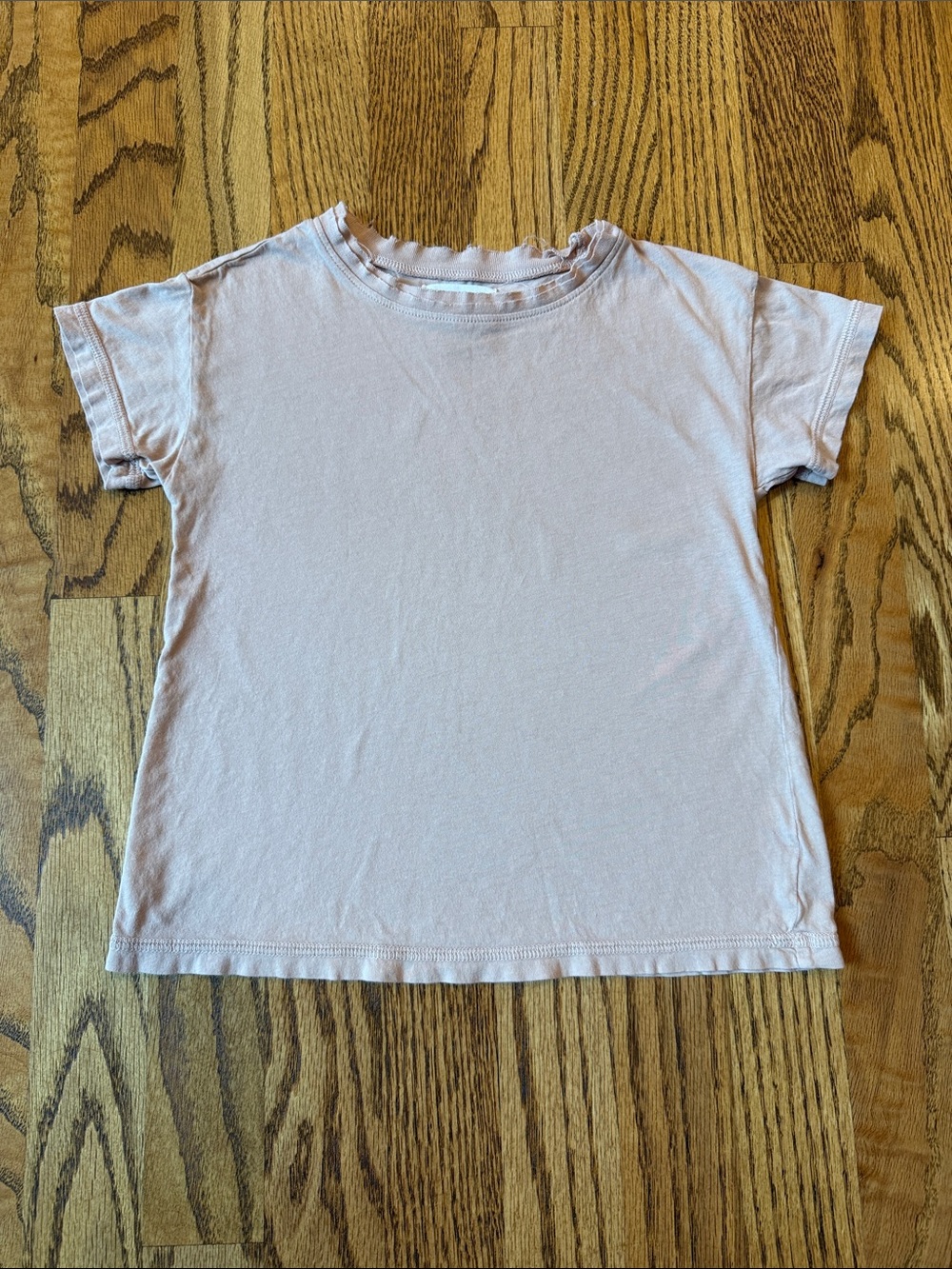 MATE the Label- Mini Organic Cotton Classic Crewneck Tee in Dusty Rose, size 4/5